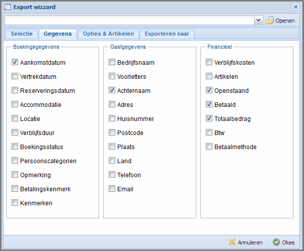 Openstaande postenlijst 2