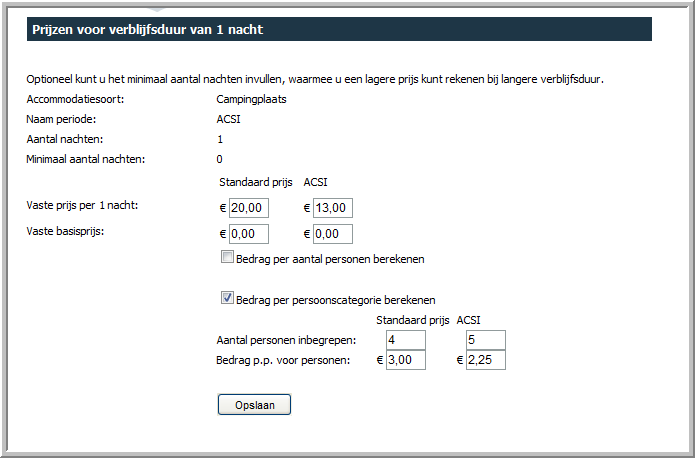 Tweede prijs berekening